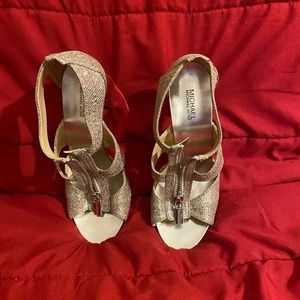 Michael Kors silver heels size 6.5